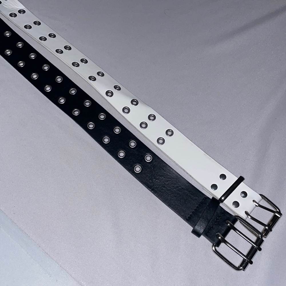 black and white belt set